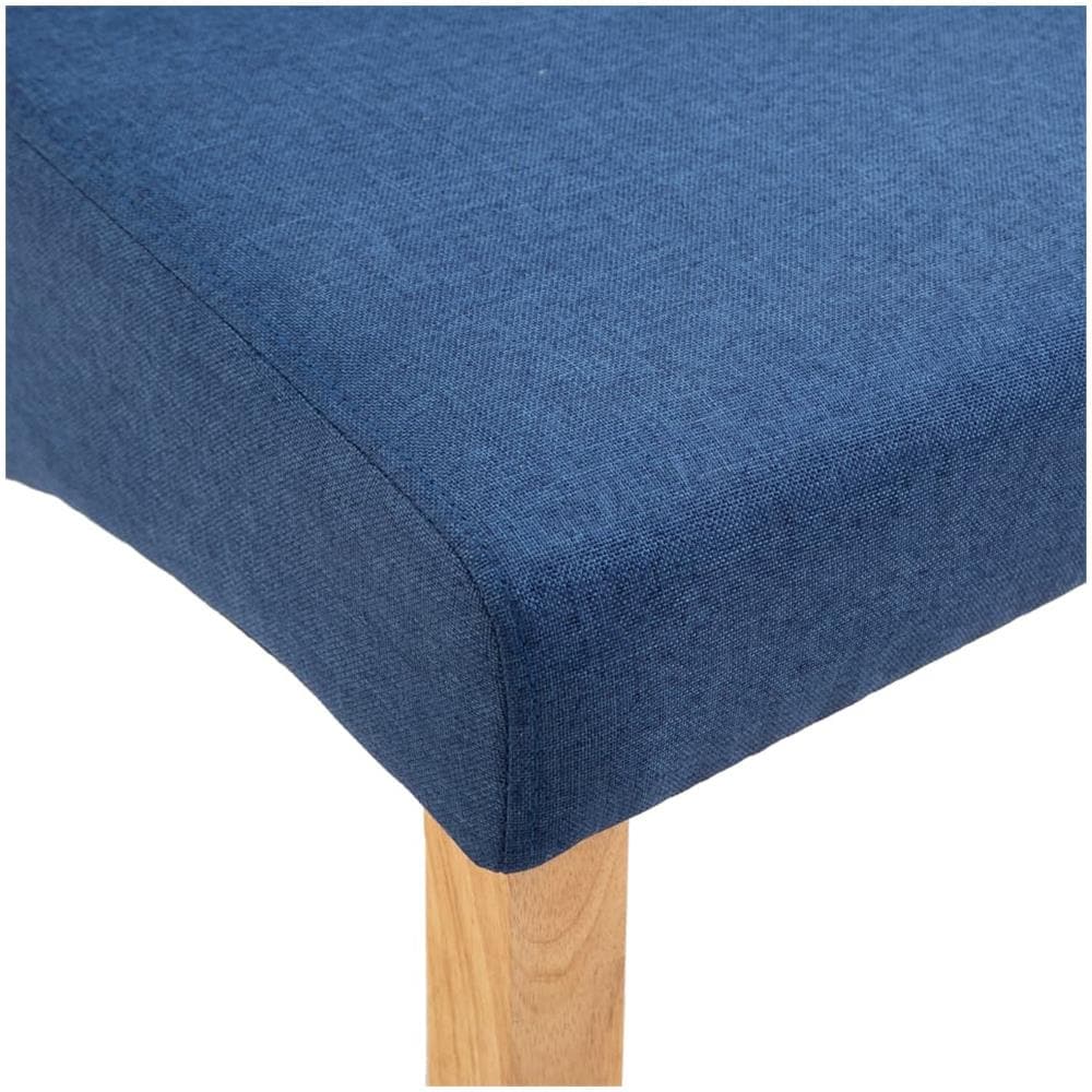 Sedie Da Pranzo 4 Pz Blu In Tessuto - Foto 8