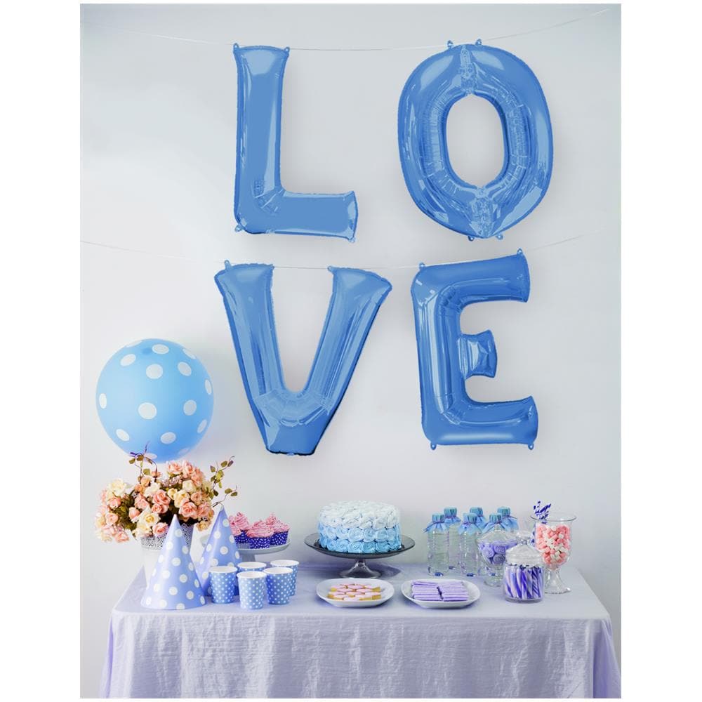 Amscan - Palloncino Alluminio Blu Lettera 81 Cm - Foto 2