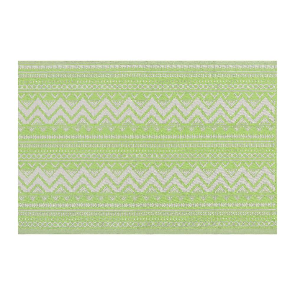 Tappeto Da Esterno Verde Con Motivo Geometrico 120 X 180 Cm Nagpur - Foto 2