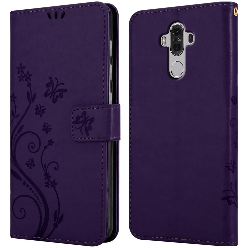 Cadorabo Custodia Compatibile Con Huawei Mate 9 In Lilla Scuro Fiore - Coperchio Protettivo In Design Floreale Con Chiusura Magnetica, Funzione Stand E Slot Per Carte - Foto 8