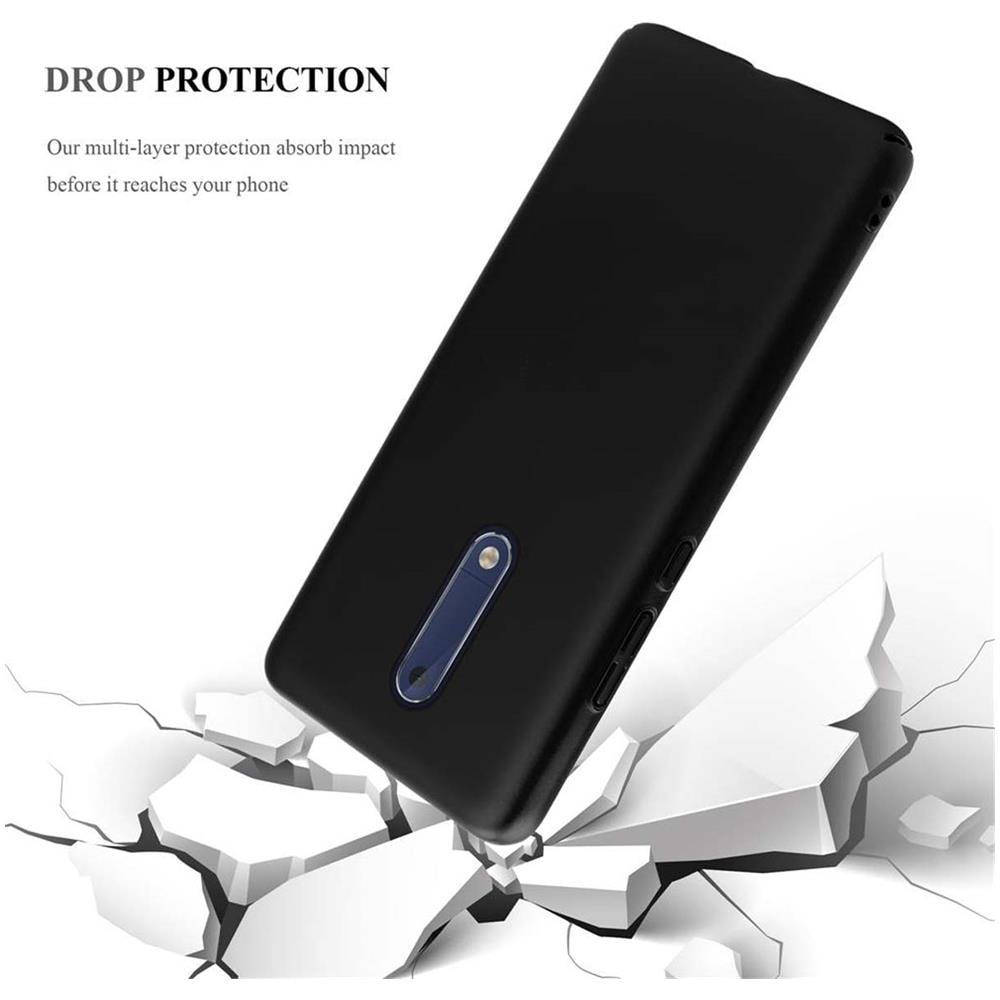 Custodia Compatibile Con Nokia 5 2017 In Nero Metallo - Hard Case Coperchio Protettivo In Look Metallico Contro I Graffi E Gli Urti - Foto 7