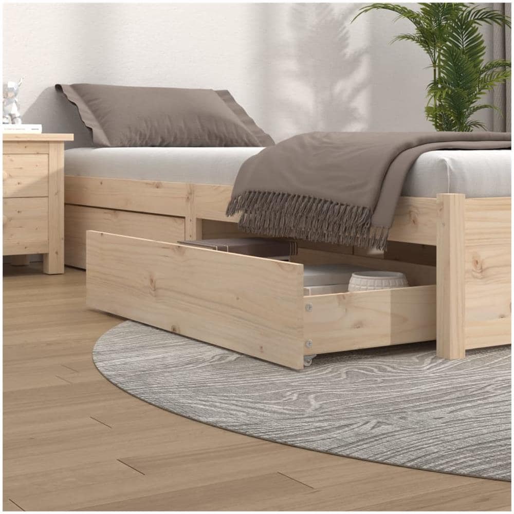 Cassettoni Da Letto 4 Pz In Legno Massello Di Pino - Foto 1