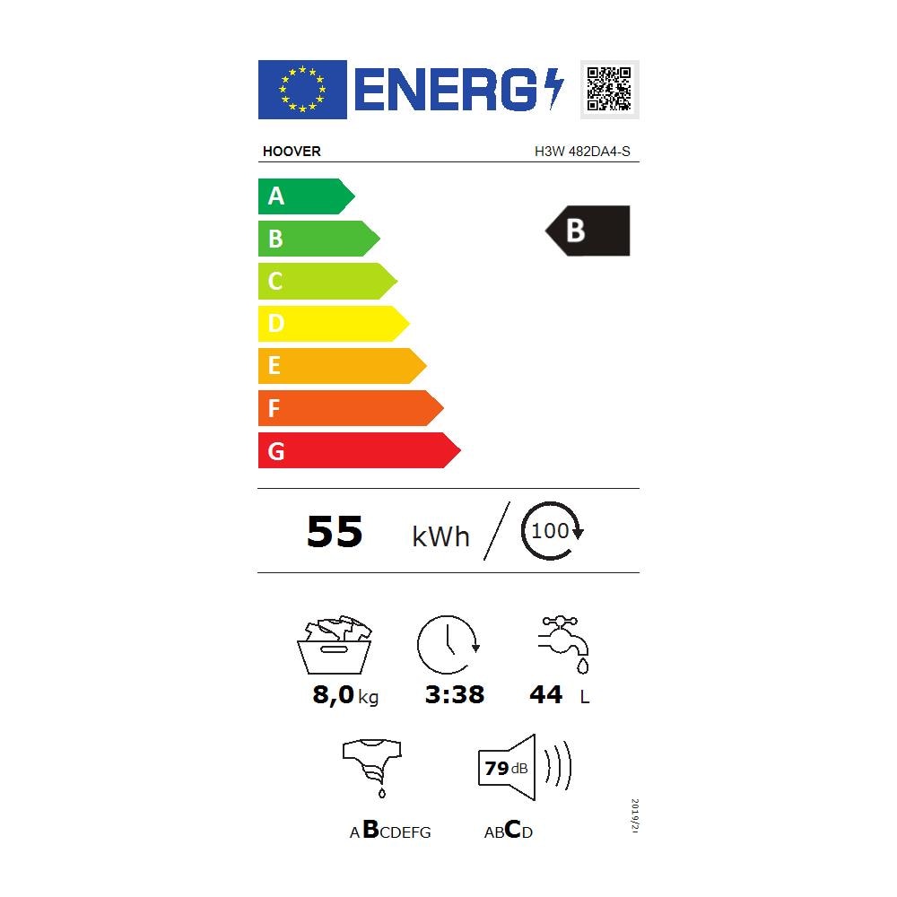 Lavatrice Standard H-WASH 300 LITE H3W 482DA4-S H-WASH 300 LITE All in One 8 Kg Classe B Centrifuga 1400 giri - Foto 2