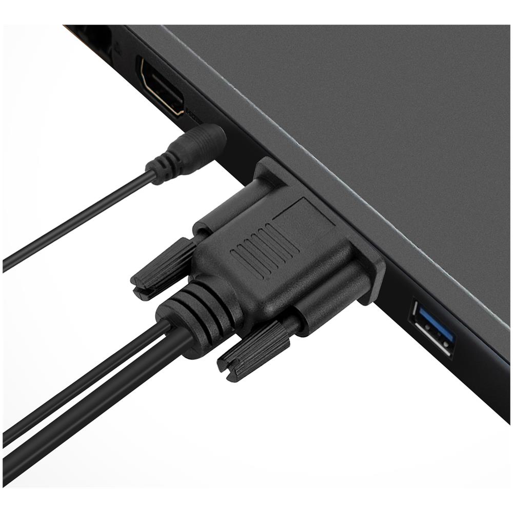 Cavo Hdmi A Vga Maschio E Connettore Jack 3,5 Mm Qualità Full Hd 1,8m Nero - Foto 2