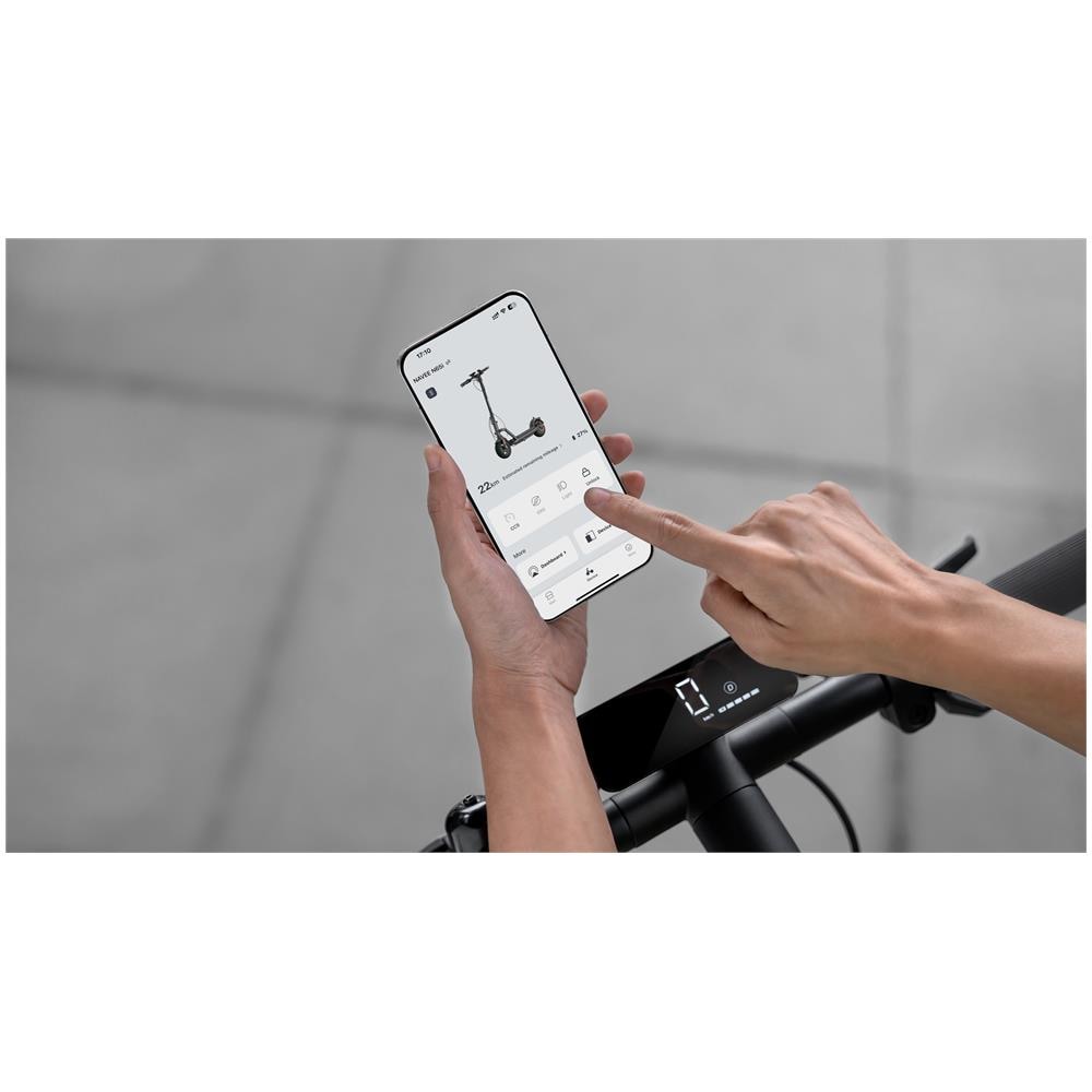 N65i Monopattino Elettrico con il Manubrio a Chiuso Ruotabile, Motore Max 1000W Autonimia 65KM Triplo Freno Gomma Offroad 10,5 Pollici e Frecce Direzionali - Foto 8