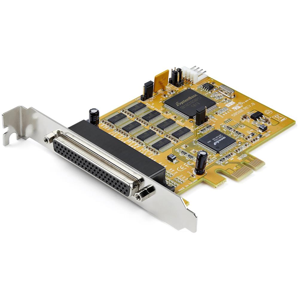 Scheda seriale PCI Express a 8 porte - Scheda adattatore seriale PCIe RS232 - Scheda di espansione /controller card seriale DB9 9pin - 16C1050 UART - Protezione sovratensioni ESD 15kV - Windows & Linux - Foto 1