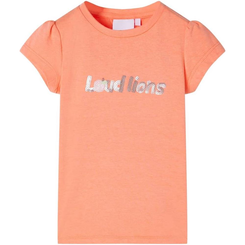 Maglietta Bambina Maniche Arancione Neon 128 - Foto 1
