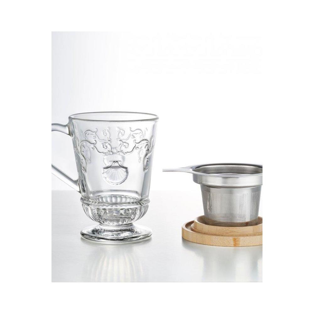 Infusore in vetro Versailles con coperchio in bambù 240 ml - Foto 1