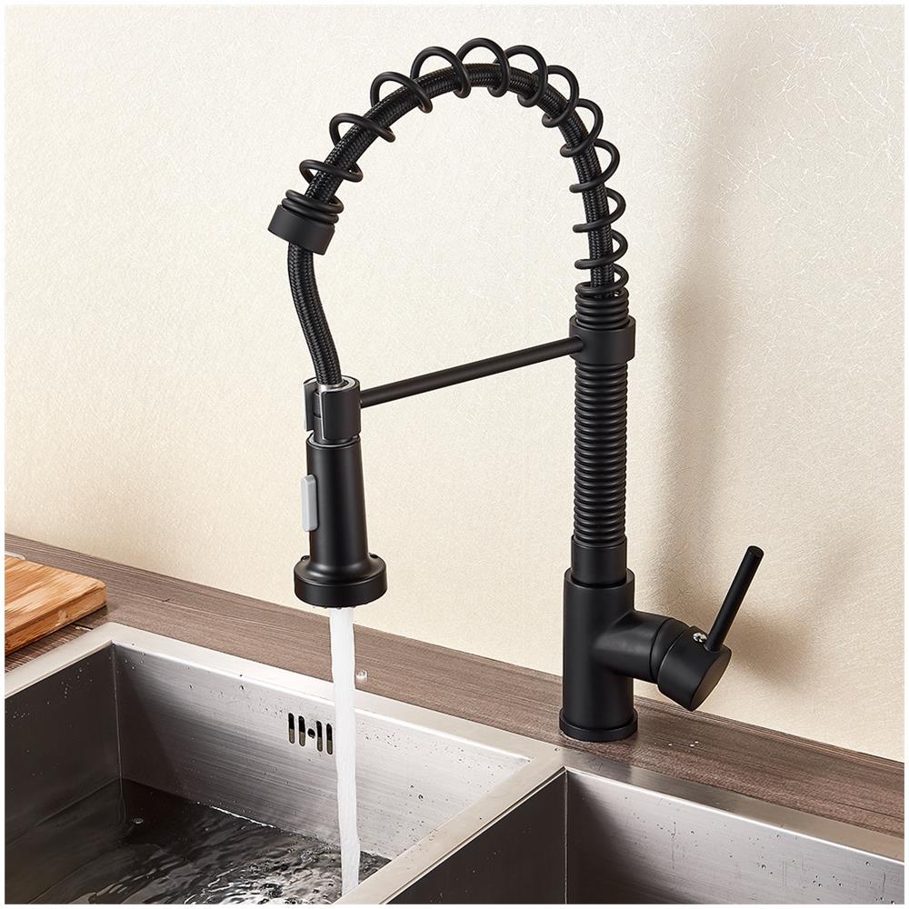 Miscelatore per lavello da cucina, Blackswan, tipo M161.1 con 2 modalità, modello nero, misura 45 cm - Foto 2
