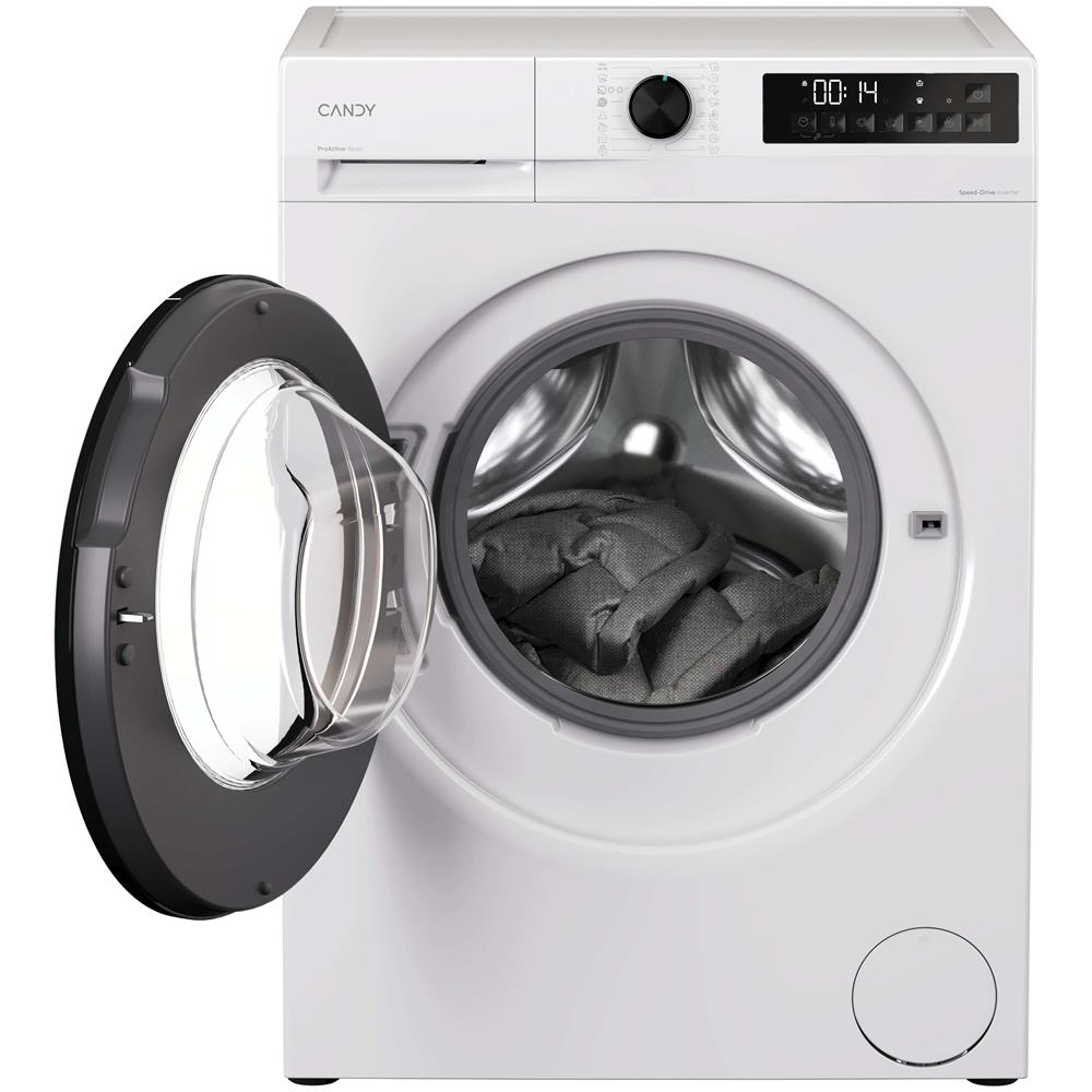 Candy ProWash 300, Lavasciuga Slim 8+5 KG, 10% più efficente della classe A, 1400 giri, Bianco, Inverter, Fresh Vapor, GWD 485SG6-S, Caricamento frontale, Libera installazione, Bianco, Antracite, Sinistra, Antracite, Manopola, Pulsanti - Foto 2
