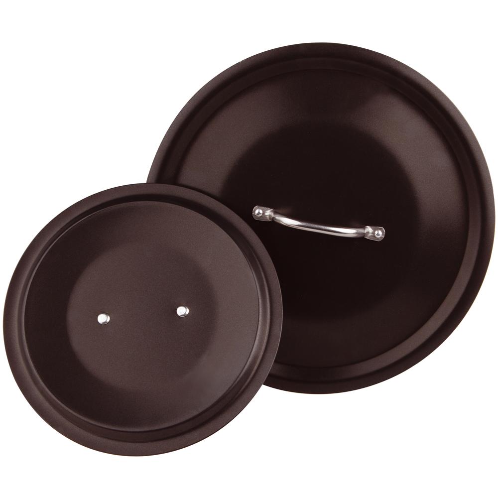 Coperchio con Manico in Acciaio Inox Diametro 20 cm - Linea Al Black 3 mm - Foto 2