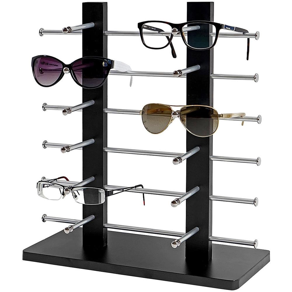 Espositore Per Occhiali In Legno - Porta Occhiali Da Sole E Da Vista Per Negozi, Capacità 12 Paia - Foto 3