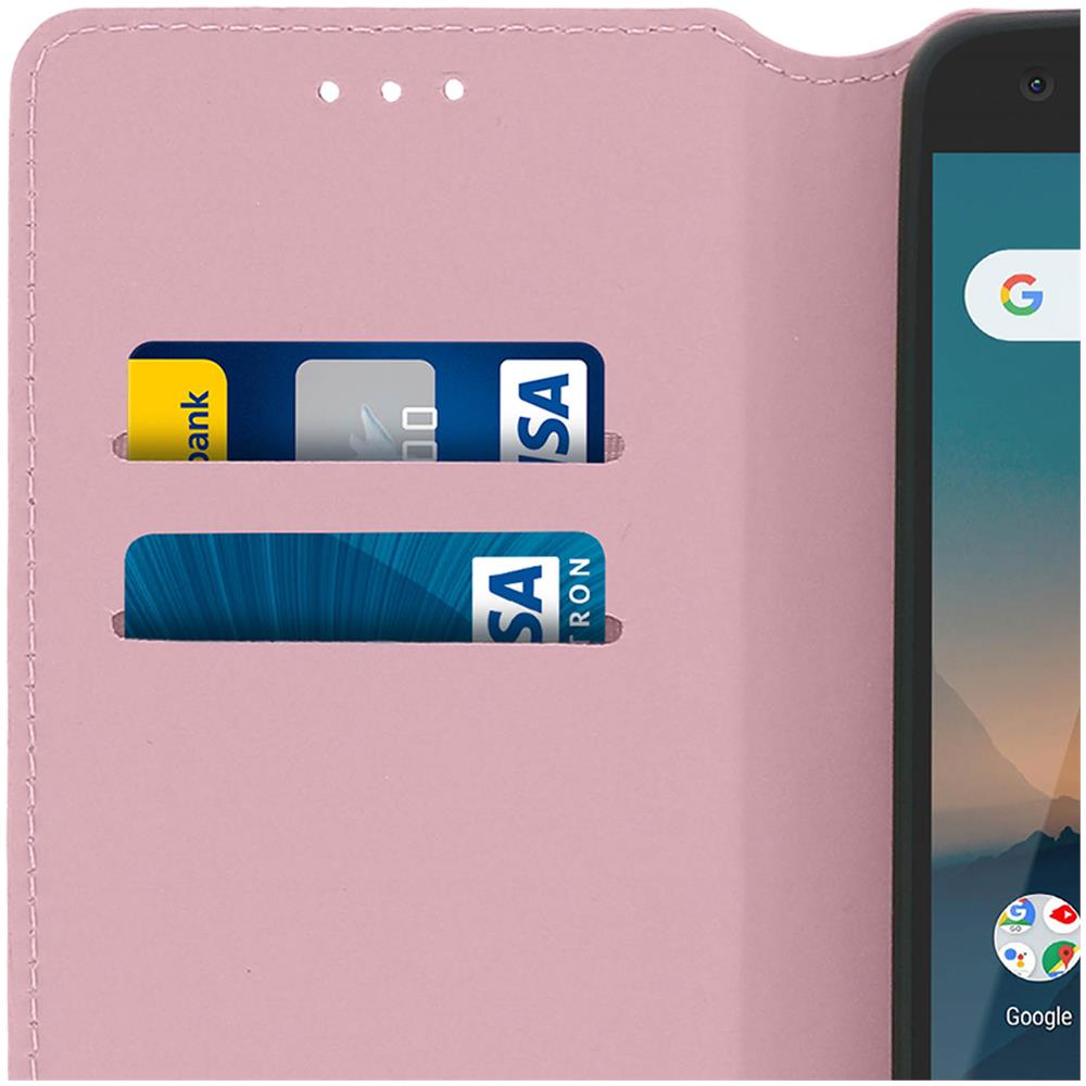 Custodia Nokia 2.1 Portacarte Funzione Supporto Rosa Gold - Foto 5