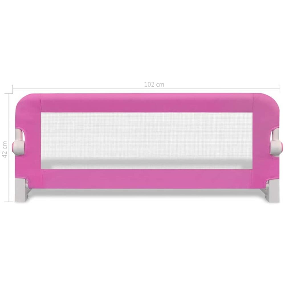 Sponde Letto Per La Sicurezza Dei Bambini 2 Pz Rosa 102x42 Cm - Foto 7