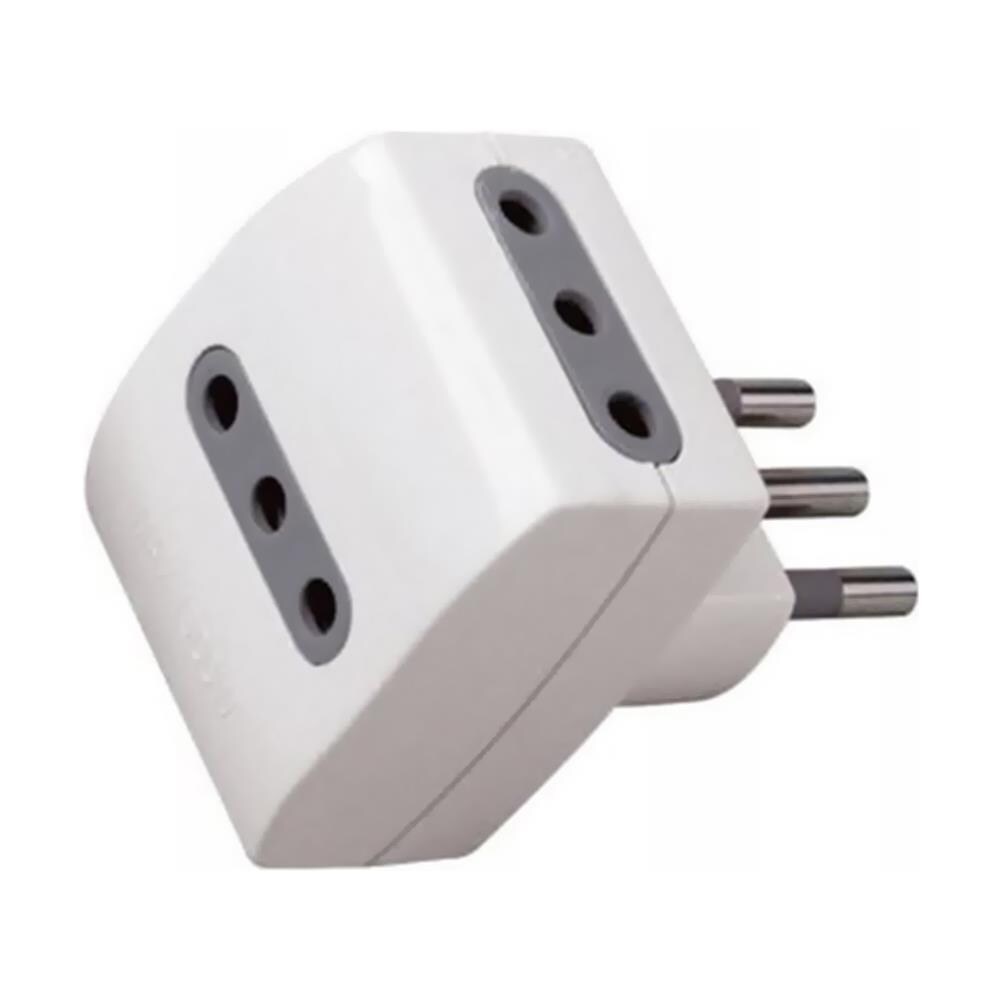 Adattatore Multiplo Triplo 3 Prese 2p+t 10a Standard Italiano - Sku 8721 - Foto 2