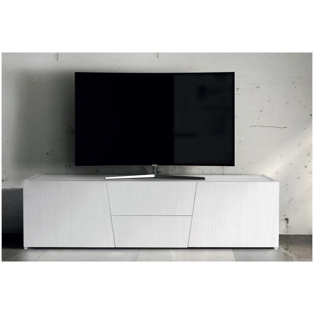 Burton - Mobile Porta Tv Moderno In Legno Spazzolato - Foto 2