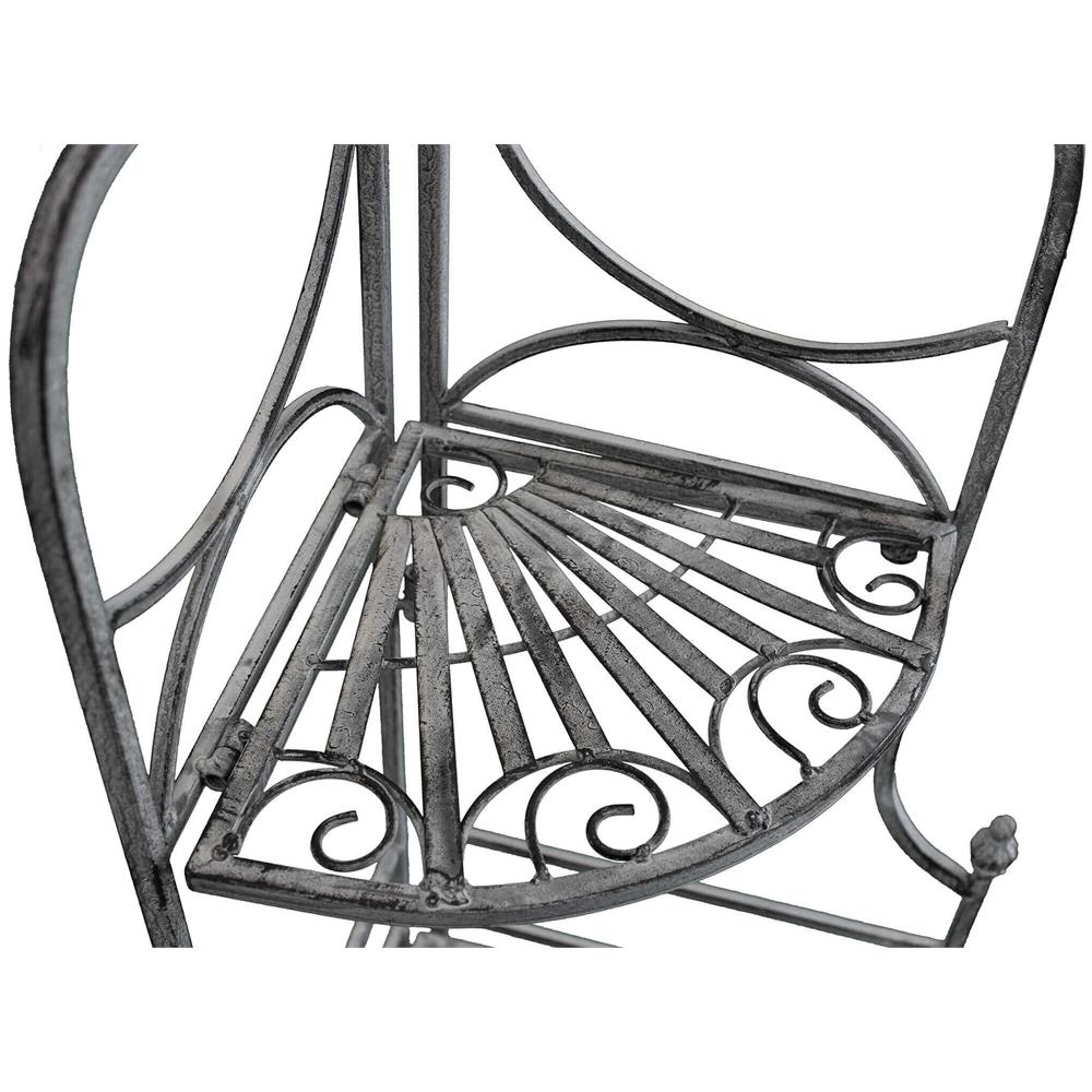 Eloïse - Scaffale 3 Piani Angolare Stile Provenzale In Ferro Verniciato - Foto 2