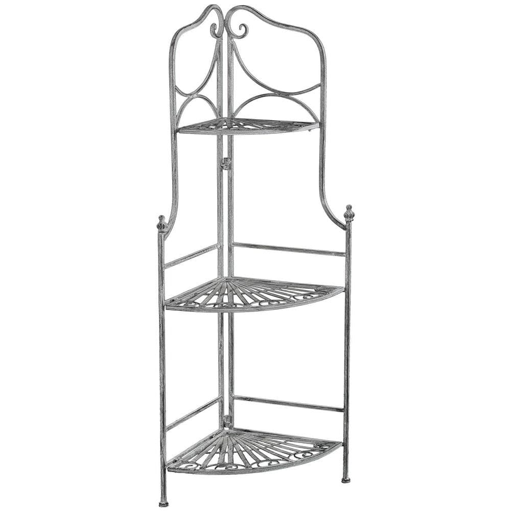 Eloïse - Scaffale 3 Piani Angolare Stile Provenzale In Ferro Verniciato - Foto 1
