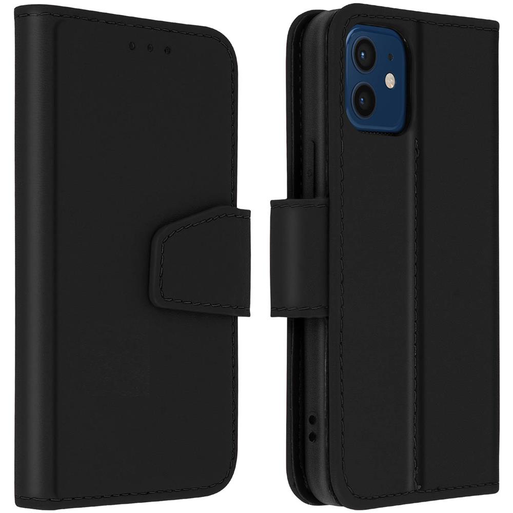 Custodia Iphone 12 Mini Porta Carte In Pelle Funzione Di Supporto Premium Nero - Foto 1