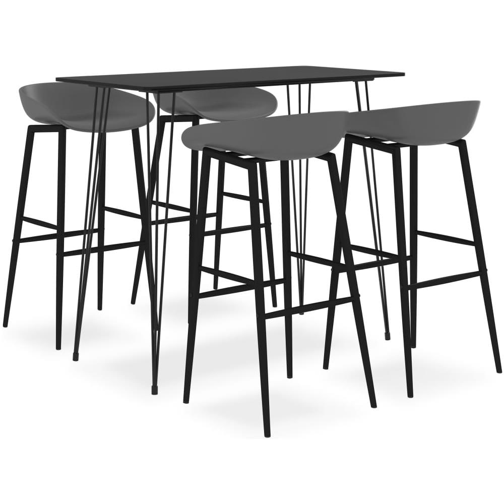 Set da Bar 5 pz Nero e Grigio - Foto 1