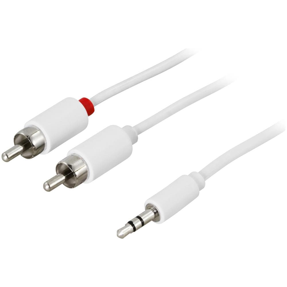 Cavo Audio 3,5 Mm Ha - 2xrca Ha 2 M, Bianco - Foto 1