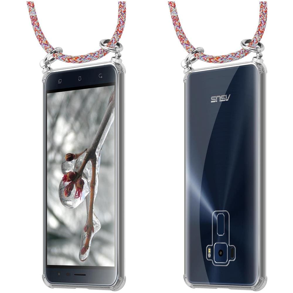 Catena Di Telefoni Cellulari Compatibile Con Asus Zenfone 3 (5,2"" Zoll) In Colorful Parrot - Coperchio Protettivo In Silicone Con Anelli D'argento, Cinturino In Corda E Custodia Staccabile - Foto 8