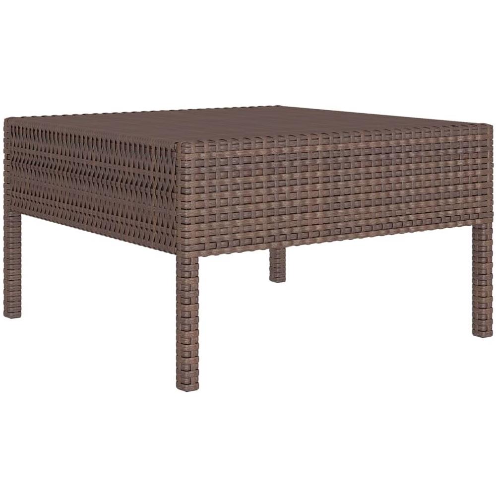 Set Divani Da Giardino 5 Pz Con Cuscini In Polyrattan Marrone - Foto 3