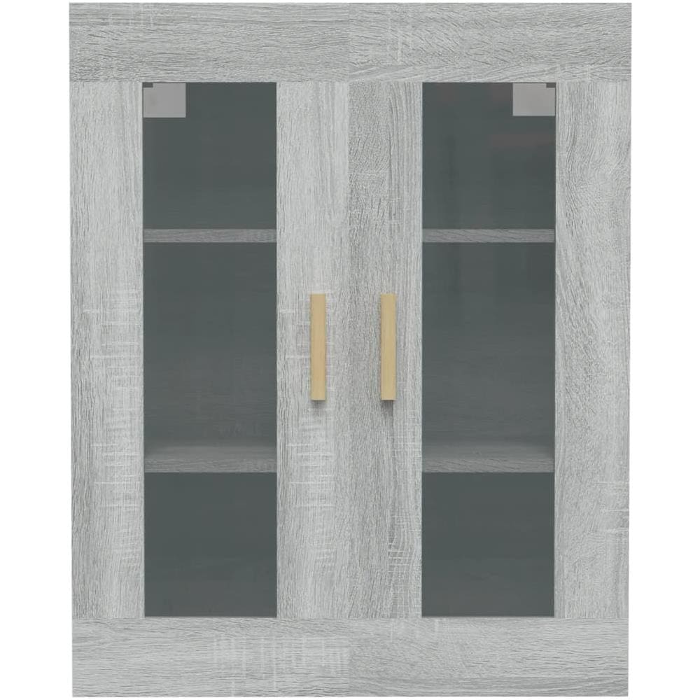 Armadietto Pensile a Parete Grigio Sonoma 69,5x34x90 cm - Foto 5