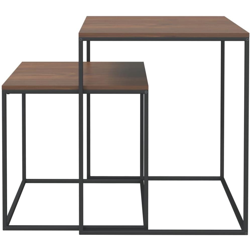 Set Di Tavolini 2 Pz In Legno Multistrato E Metallo - Foto 3