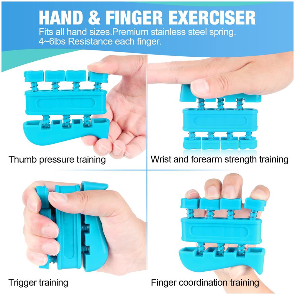 Hand Grip E Finger Trainer 5 Parti Blue - Foto 6