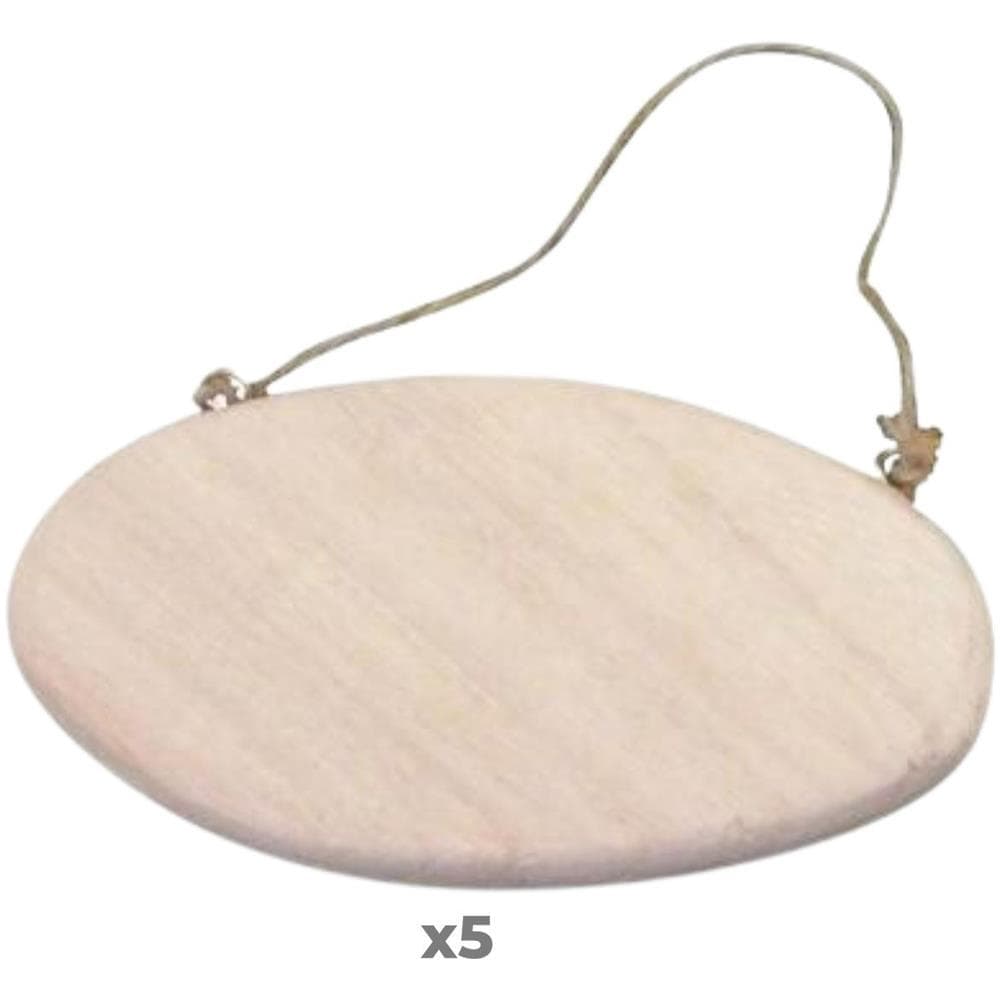 5 Placche Porta Ovali Con Cordino 14,5 Cm - Foto 1