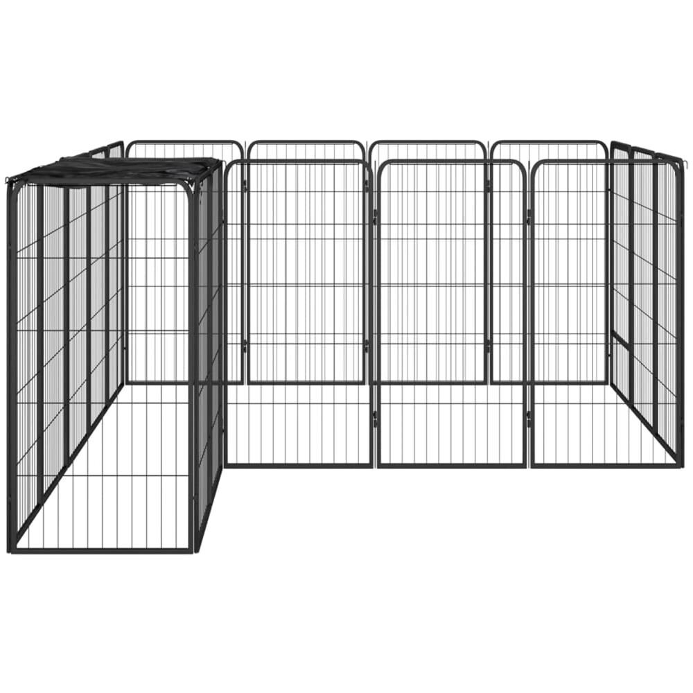 Box Cani 18 Pannelli Nero 50x100 Cm Acciaio Verniciato Polvere - Foto 3