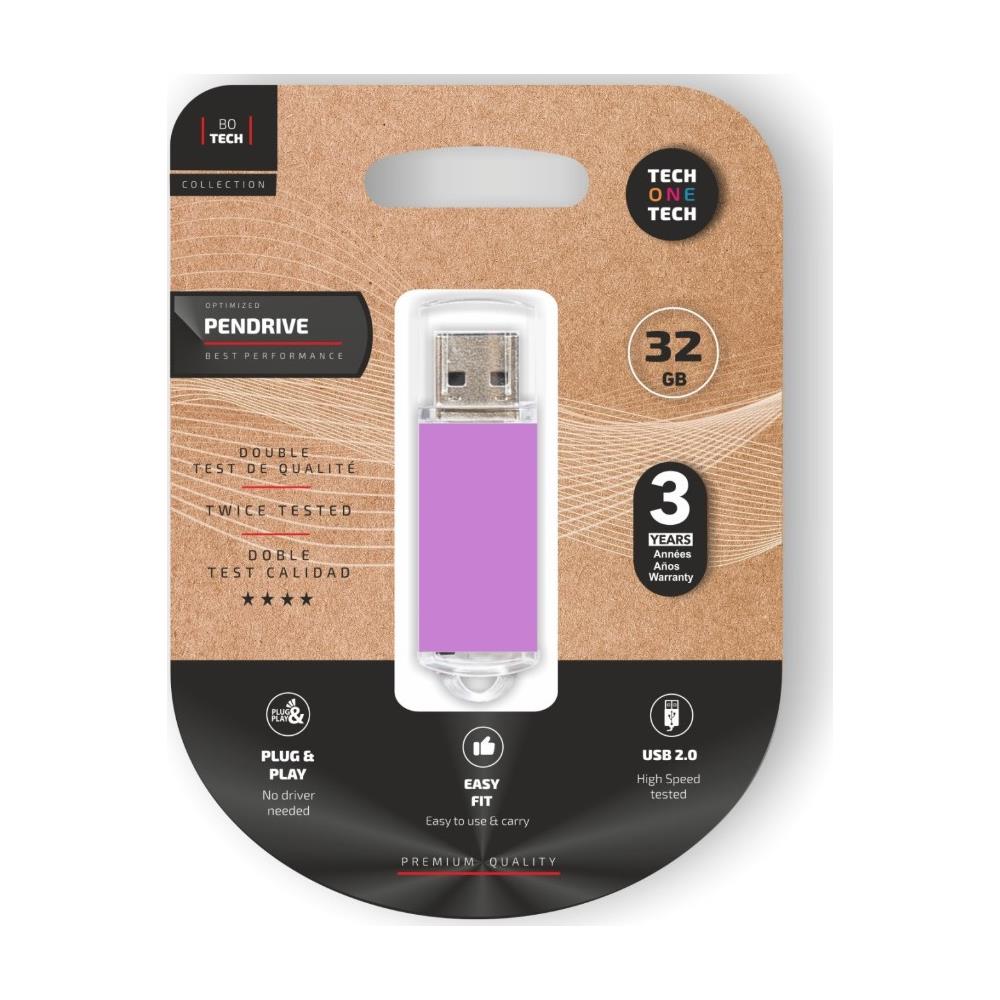 Unità Flash USB TEC3009-32 32 GB Interfaccia USB tipo A 2.0 Colore Viola - Foto 1