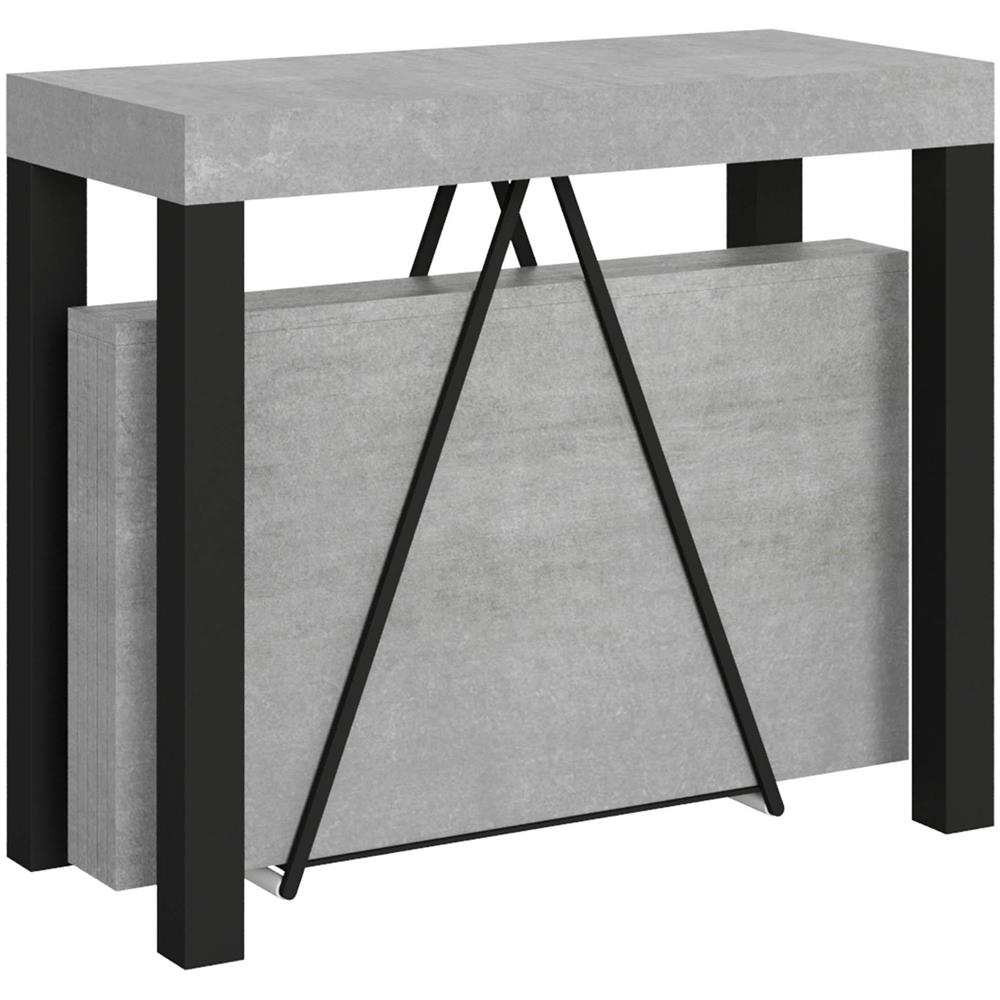 Consolle allungabile 90x40/196 cm Tiris Small cemento telaio antracite - Foto 1