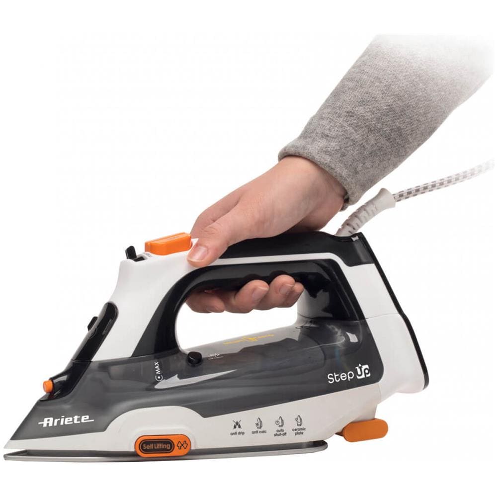 6190 Step UP, Ferro da stiro intelligente, Piedini intelligenti, Piastra in ceramica Ultraglide con 57 fori, Serbatoio 320ml, 2400W, Vapore continuo 30g /min - Foto 2