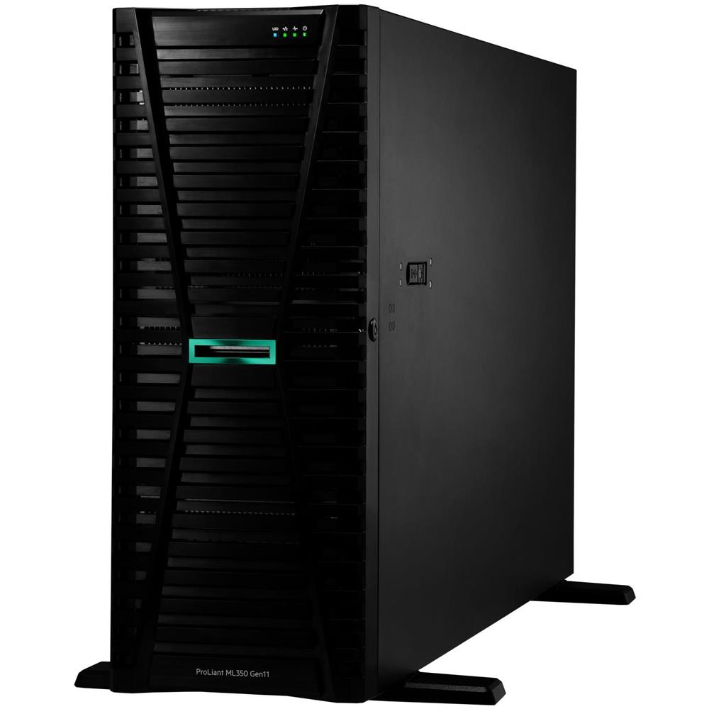 ProLiant ML350 Gen11 - Server Tower 4U - a 2 vie - 1 x Xeon Silver 4510 / fino a 4.1 GHz - RAM 64 GB - SATA /SAS /NVMe - hot-swap 2.5" baia (e) - SSD 2 x 480 GB - Foto 2