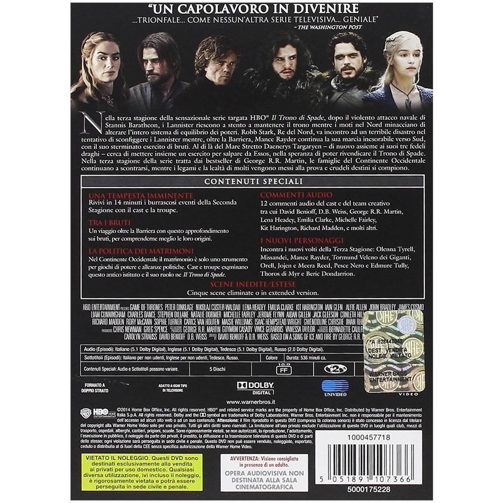 Il Trono di Spade Stagione 03 (Dvd) - Foto 2