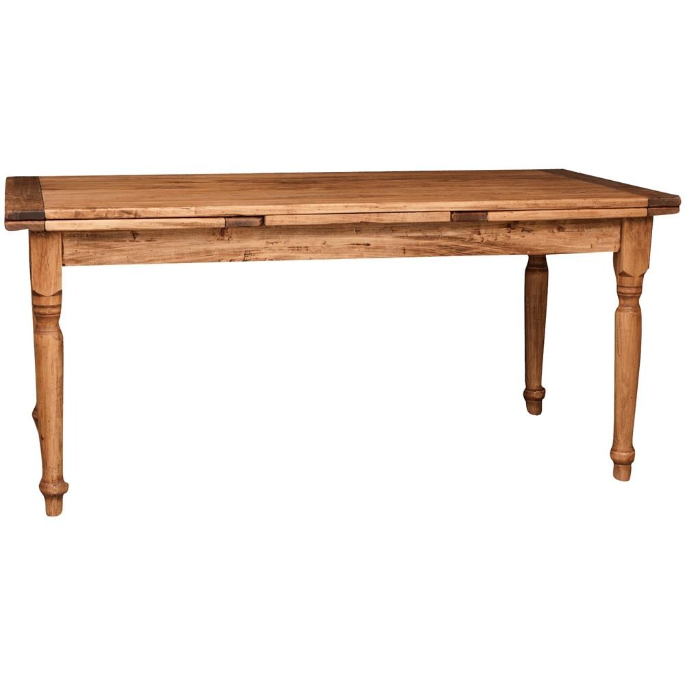 Tavolo Allungabile Country In Legno Massello Di Tiglio Finitura Naturale 180x90x80 Cm - Foto 5