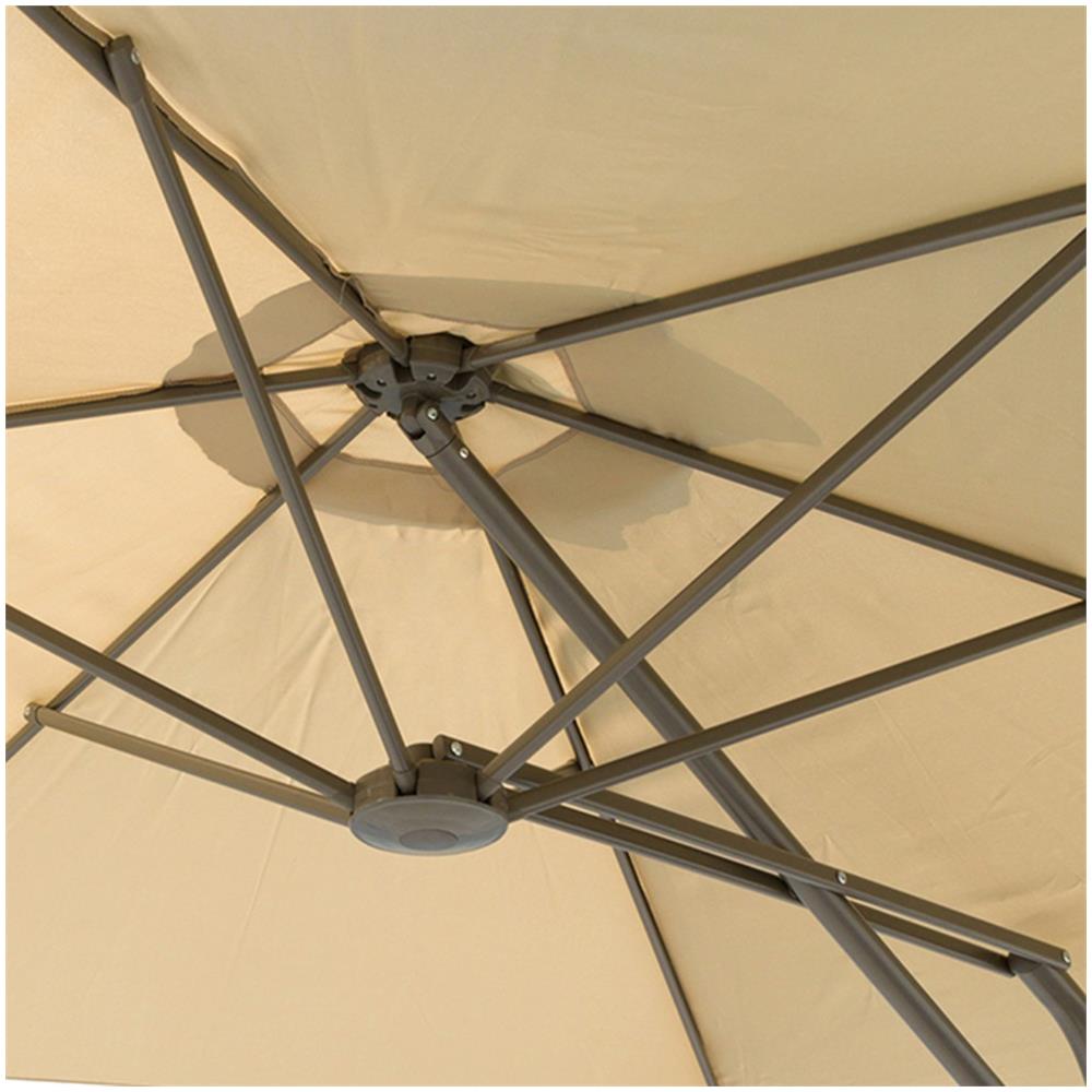 Ombrellone Da Giardino Ø 3 Palo Laterale Telo Tortora Per Esterno, Ristorante Gelateria Bar Hotel Albergo - Foto 3