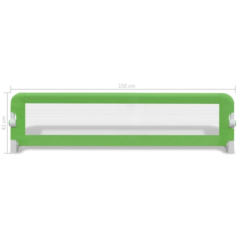 Sponde Letto Per La Sicurezza Dei Bambini 2 Pz Verde 150x42 Cm - Foto 7