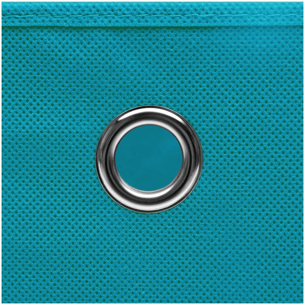 Scatole con Coperchi 10pz Azzurre 32x32x32 cm Tessuto - Foto 2