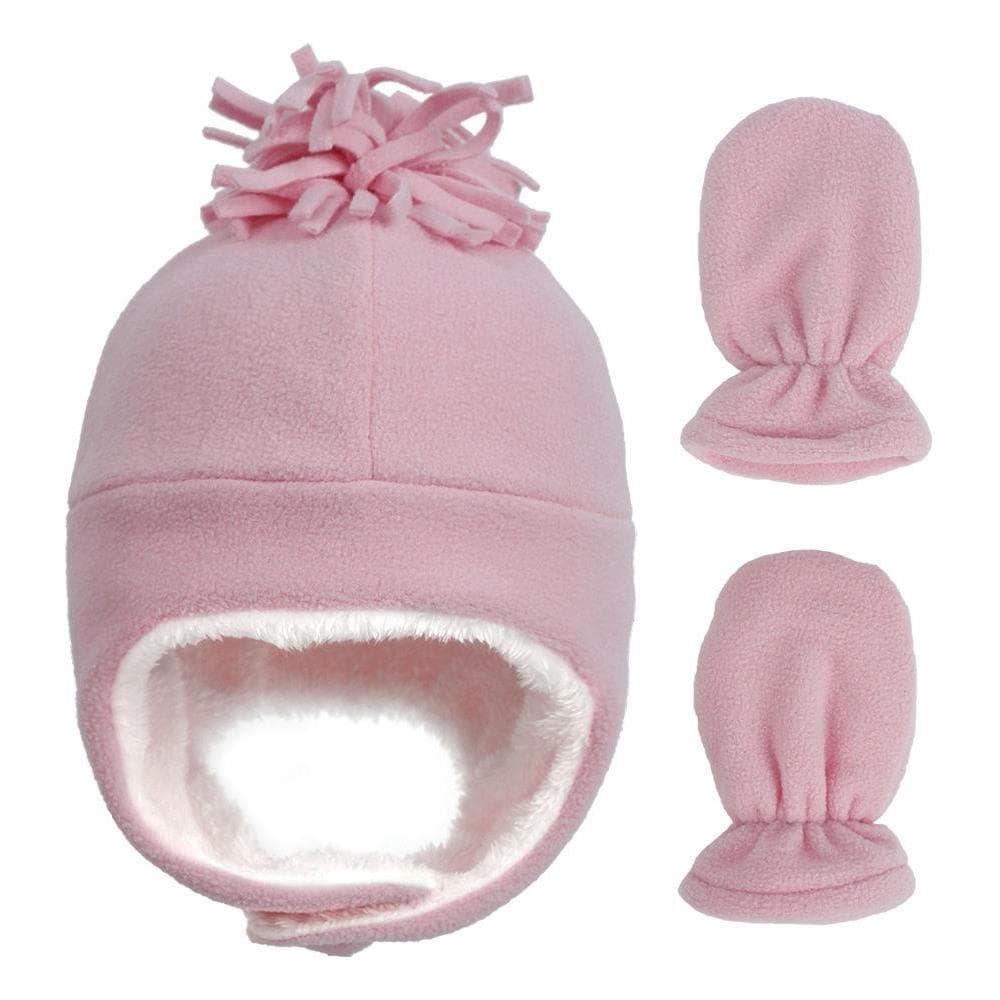 SLOWMOOSE - Set Di Guanti Per Cappello Da Bambino Berretto Invernale Caldo  Berretto Da Ragazza Per Ragazzo Berretto In Pile Per Neonato In Tinta Unita  Con Cappuccio [ rosa 2-18 M / 3-10 Anni] - ePRICE