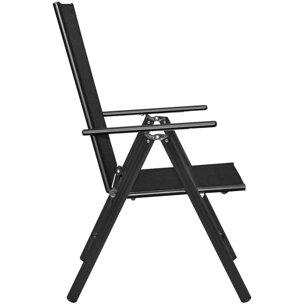 Set Mobili da Pranzo da Giardino 7 pz in Alluminio Nero - Foto 10