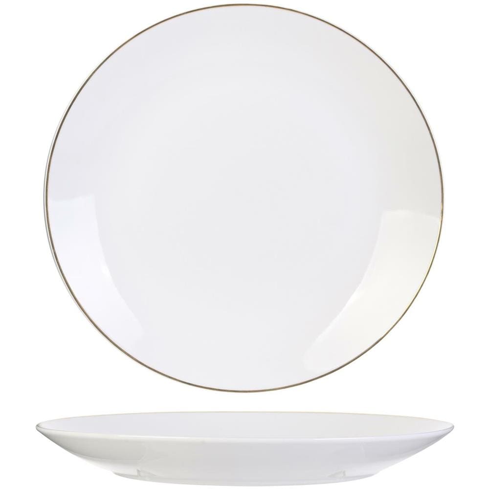 Piatto Pearl Gold 27 Cm Bianco - Foto 1