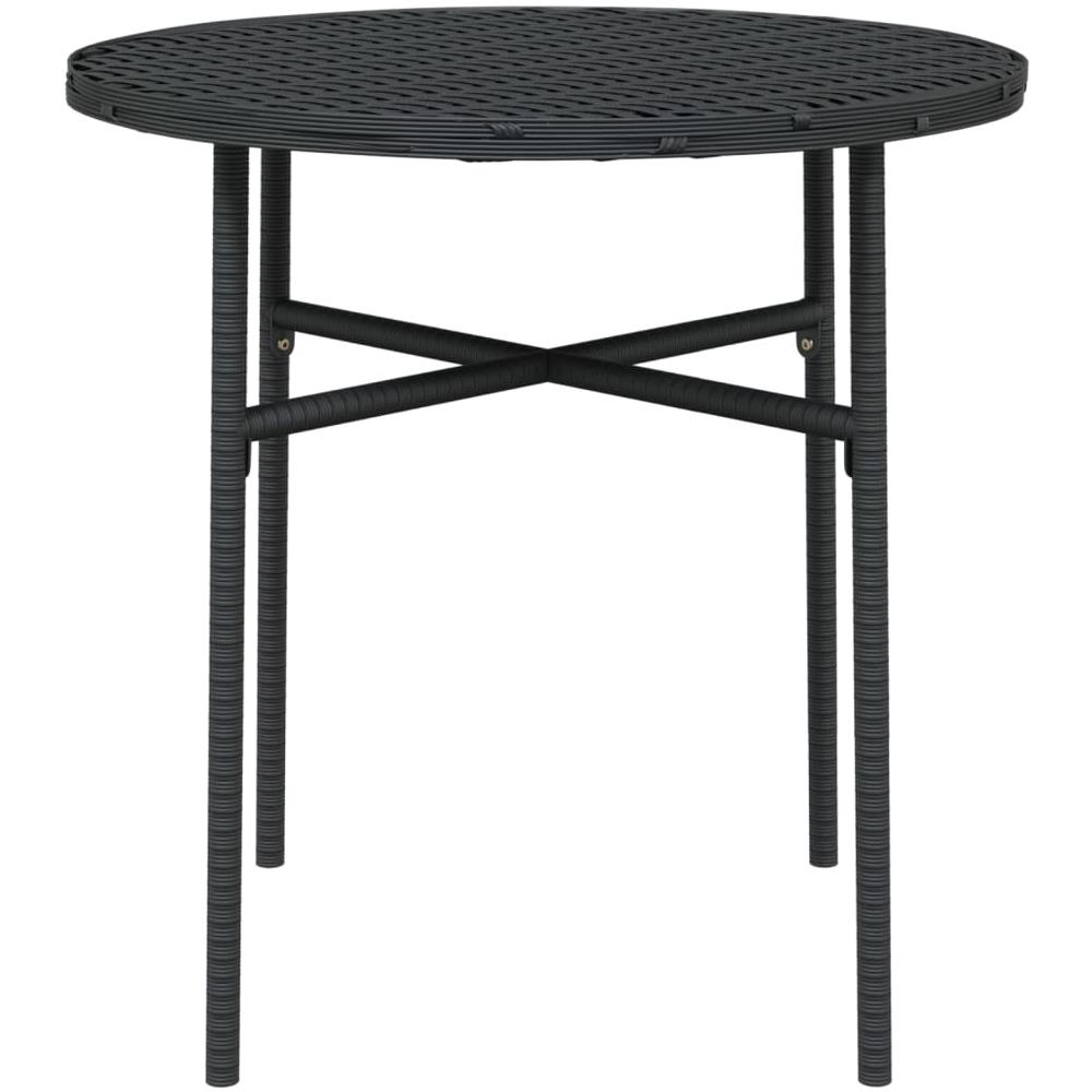Tavolino Da Tè Nero 45 Cm In Polyrattan - Foto 3