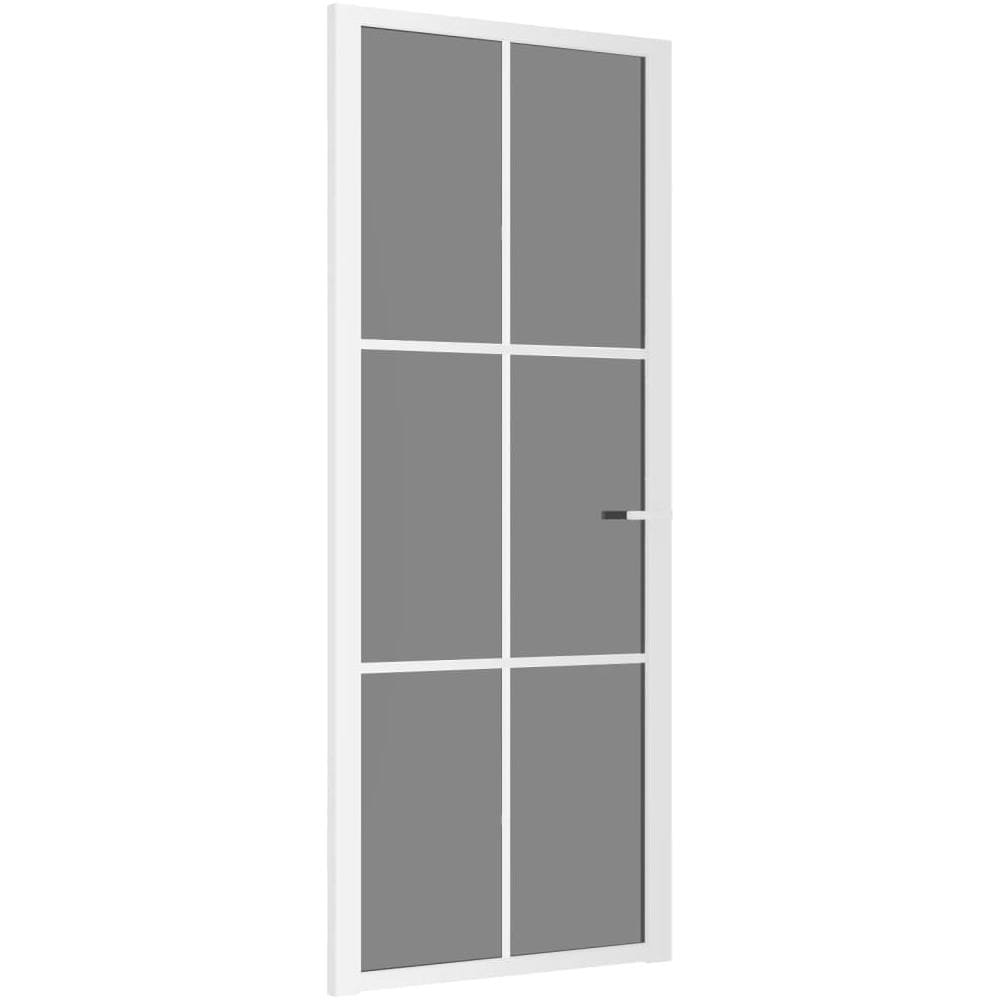 Porta Interna 83x201,5 Cm Bianca In Vetro Esg E Alluminio - Foto 2