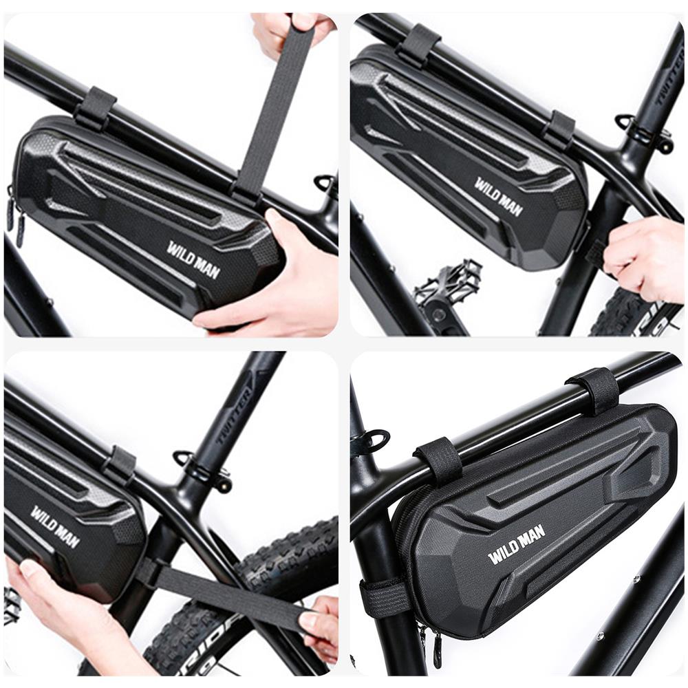 Borsa Bici 1,8l Waterproof Anti-shock Fissaggio Cinghie Fibbia Xt9 Nera - Foto 5