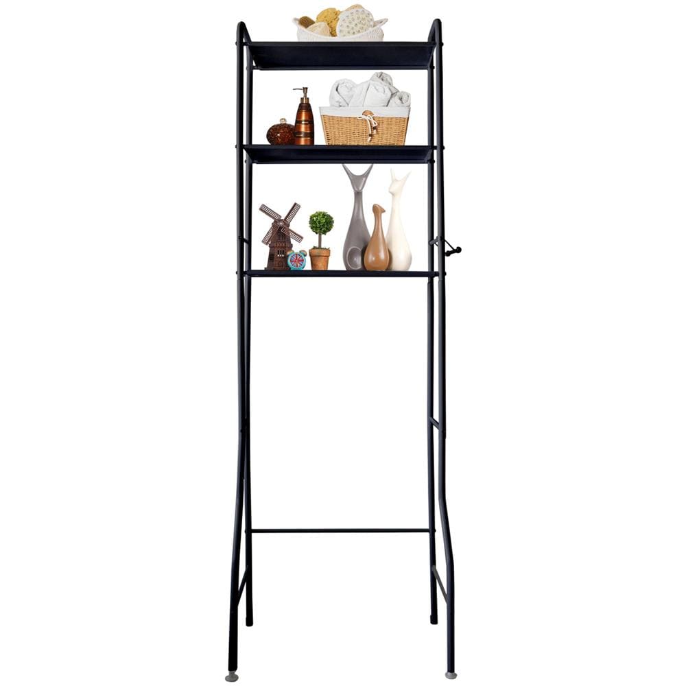 Mensola Sopra Wc Wc Bagno 3 Altezze Nyana Home 150x50x18 Cm Nero - Foto 1