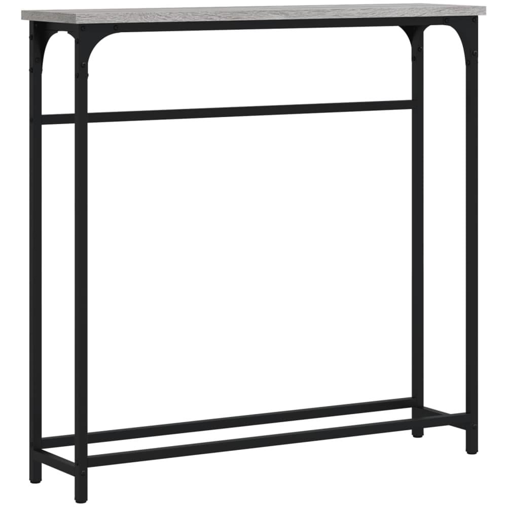 Tavolino Consolle Grigio Sonoma 75x19,5x75 Cm Legno Multistrato - Foto 2