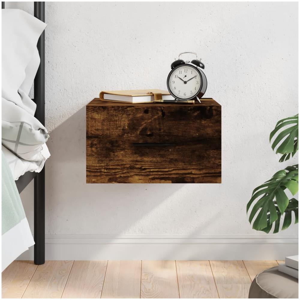 Comodino A Muro Rovere Fumo 35x35x20 Cm - Foto 1